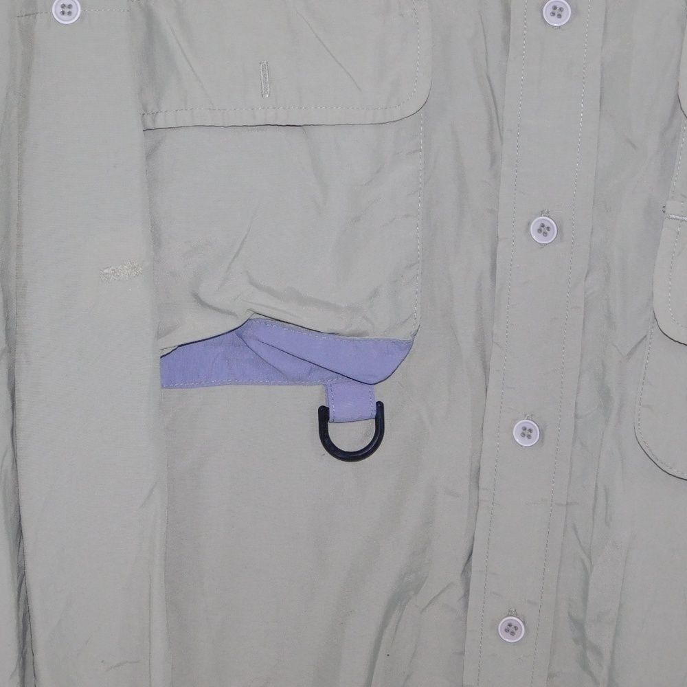 Orvis Mens Large Pea Green Long Sleeve Button Up - Picture 2 of 4